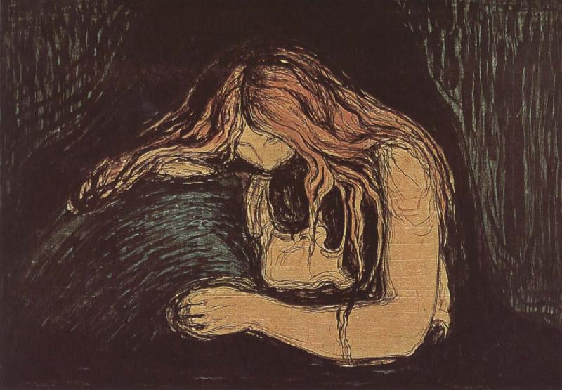 Edvard Munch Vampire oil painting image